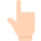 Backhand Index Pointing Up emoji on Mozilla